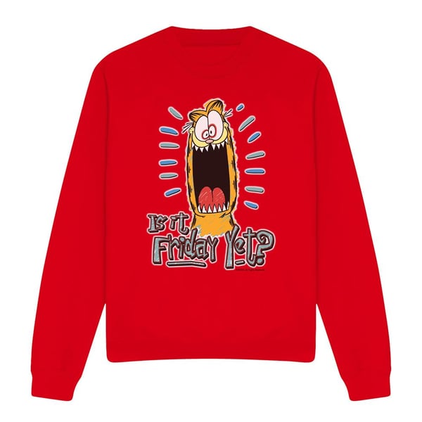 Garfield Unisex Aikuisten Perjantai Collegepaita