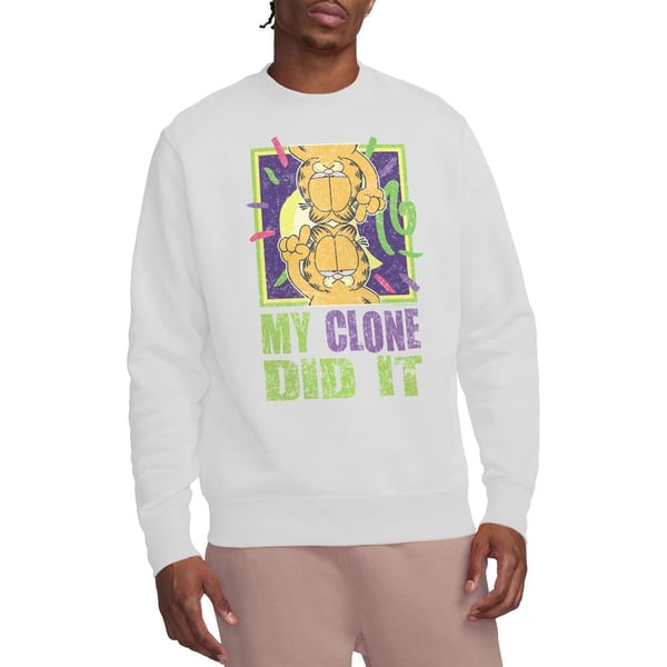 Garfield Unisex Adult My Clone Did It Sweatshirt