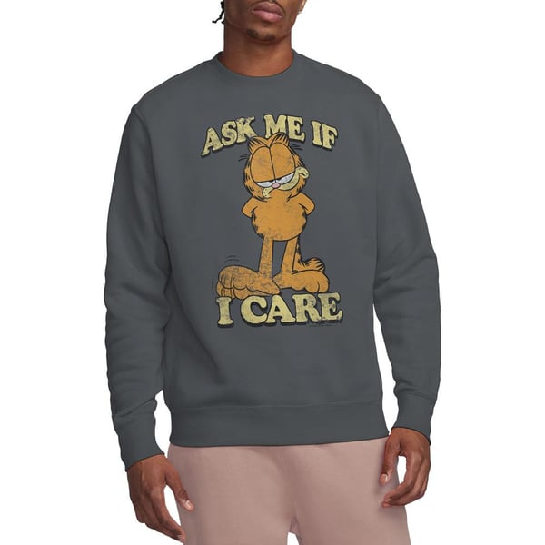Garfield Unisex Adult Ask Me Sweatshirt