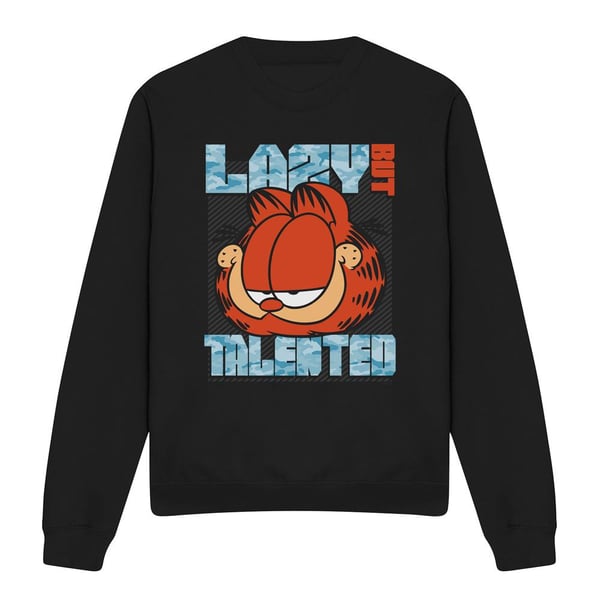 Garfield Unisex Adult Lazy But Talented Sweatshirt