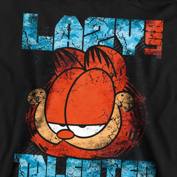 Garfield Unisex Adult Lazy But Talented Distressed Sweatshirt
