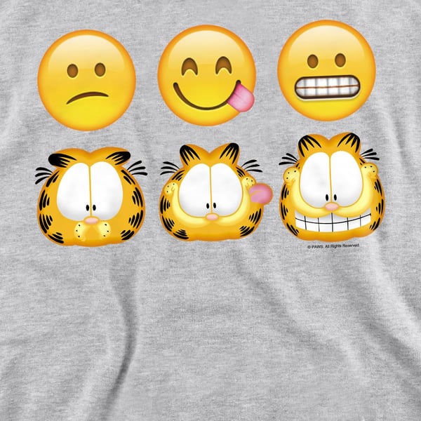 Garfield Unisex Adult Emoji Sweatshirt