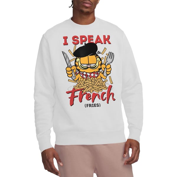 Garfield Unisex Adult Speaking Love Sweatshirt