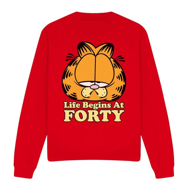Garfield Unisex Adult Life Begins At Forty Sweatshirt
