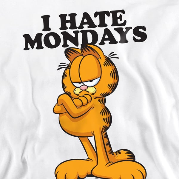 Garfield Unisex Adult I Hate Mondays Sweatshirt