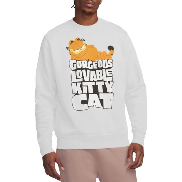 Garfield Movie Unisex Adult Lovable Kitty Cat Sweatshirt