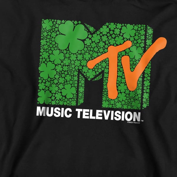 MTV Unisex Adult Shamrock Logo St Patricks Day Sweatshirt