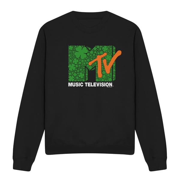 MTV Unisex Adult Shamrock Logo St Patricks Day Sweatshirt