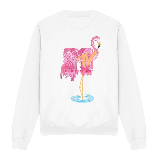 MTV Unisex Adult Flamingo Sweatshirt
