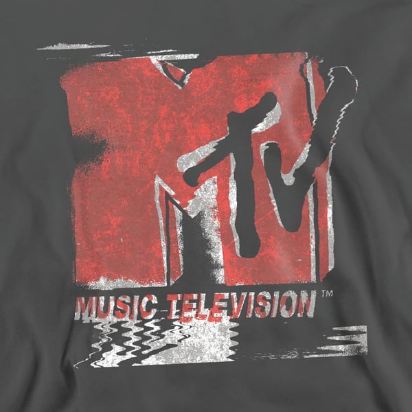 MTV Unisex Adult Washed Out Logo Sweatshirt
