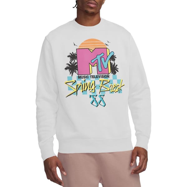 MTV Unisex Adult Spring Break Checkerboard Sweatshirt