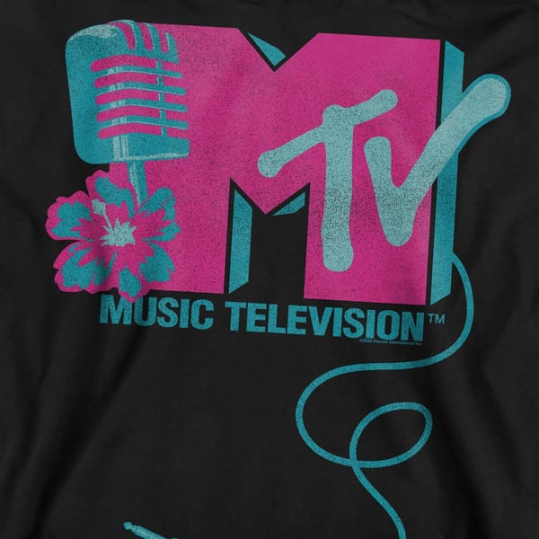 MTV Unisex Adult Microphone Logo Sweatshirt
