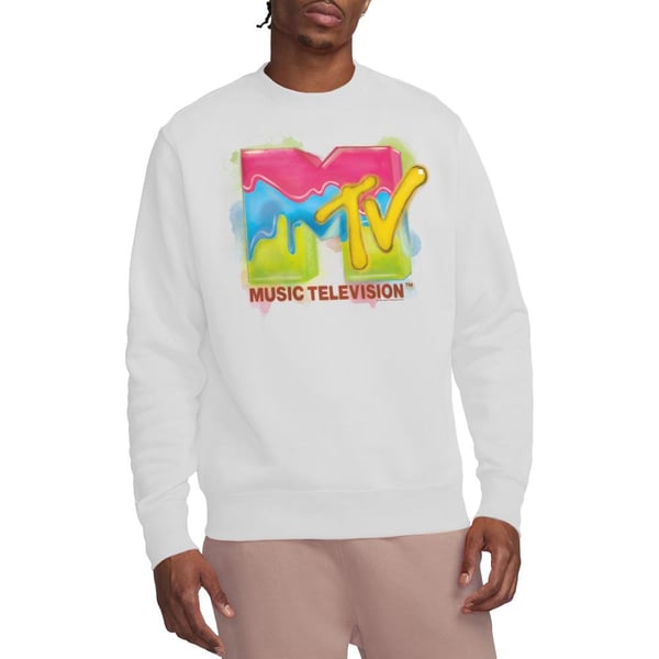 MTV Unisex Adult Paint Logo Sweatshirt