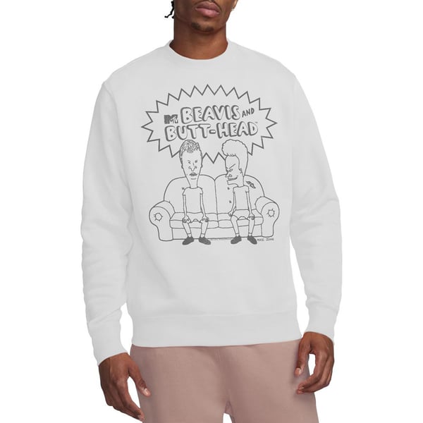 Beavis & Butthead Unisex Adult Couch Logo Sweatshirt