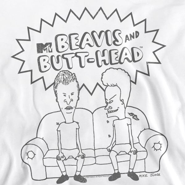 Beavis & Butthead Unisex Adult Couch Logo Sweatshirt
