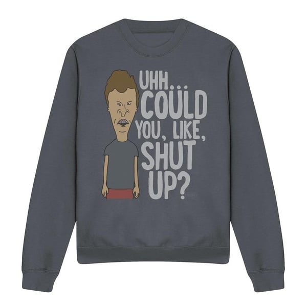 Beavis & Butthead Unisex aikuisten voisitko olla hiljaa? collegepaita