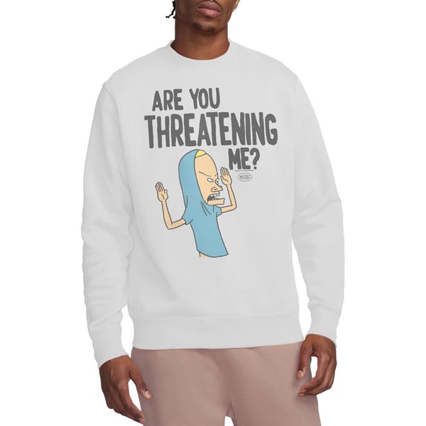 Beavis & Butthead Unisex Adult Are You Threatening Me? Sweatshirt