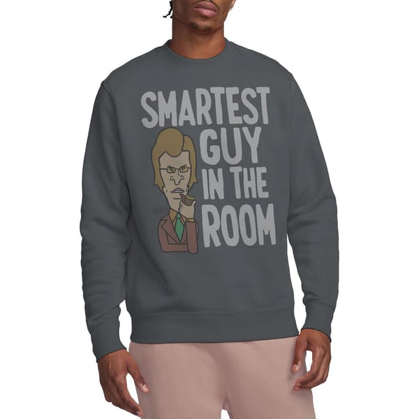 Beavis & Butthead Unisex Adult Smartest Guy In The Room Sweatshirt