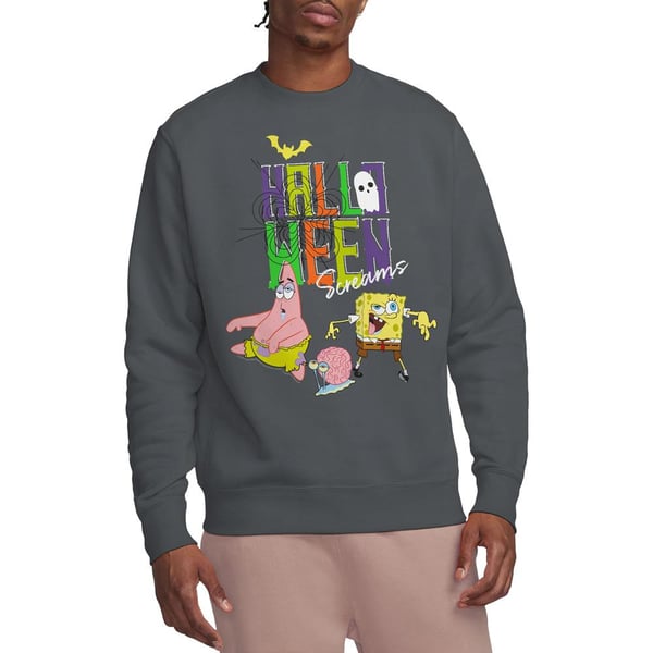 SpongeBob SquarePants Unisex Adult Screams Halloween Sweatshirt