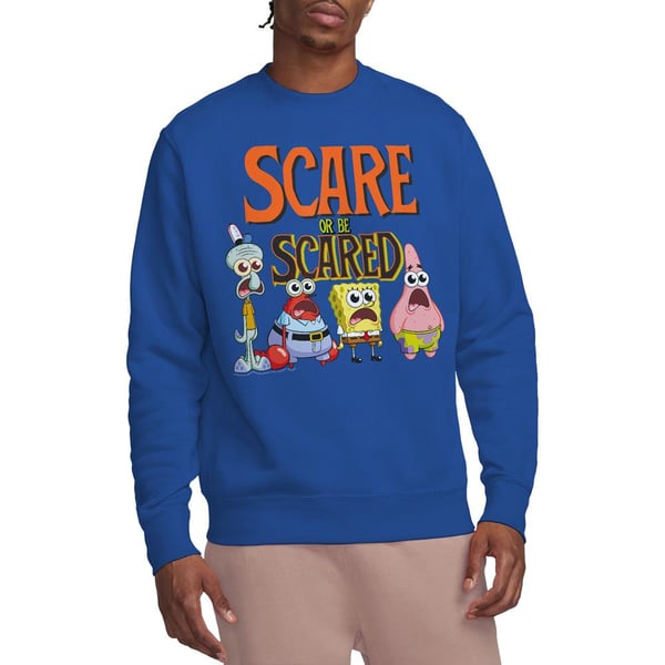 SpongeBob SquarePants Unisex Adult Scare Or Be Scared Sweatshirt