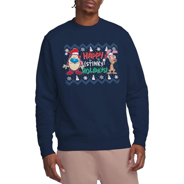 Ren & Stimpy Unisex Aikuisten Hyvää Haisevaa Joulua -joulupusero