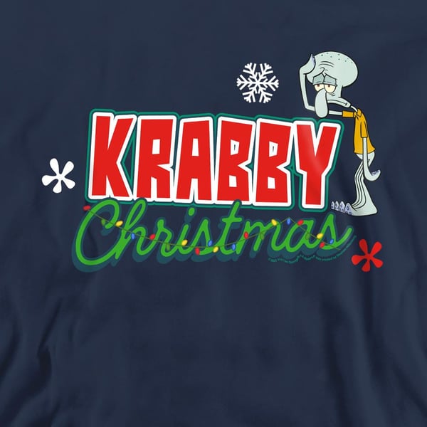 SpongeBob SquarePants Unisex Adult Krabby Christmas Squidward Sweatshirt
