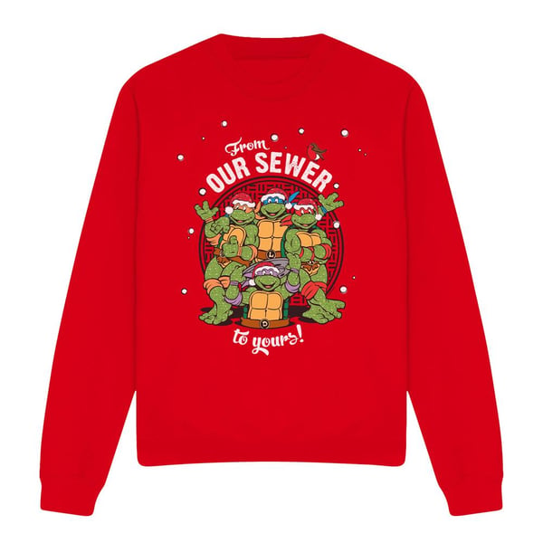 Teenage Mutant Ninja Turtles Unisex Adult Merry Christmas From Our Sewer Sweatshirt
