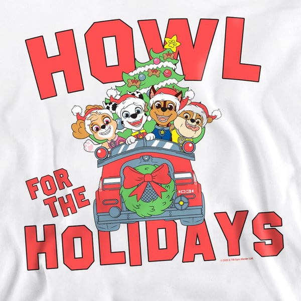 Paw Patrol Unisex Adult Howl For The Christmas Holidays Sweatshirt