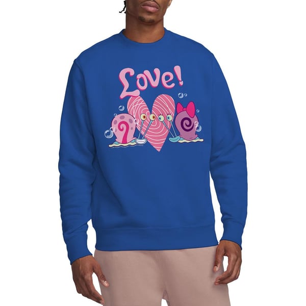 SpongeBob SquarePants Unisex Adult Valentine´s Love Gary & Snellie Sweatshirt