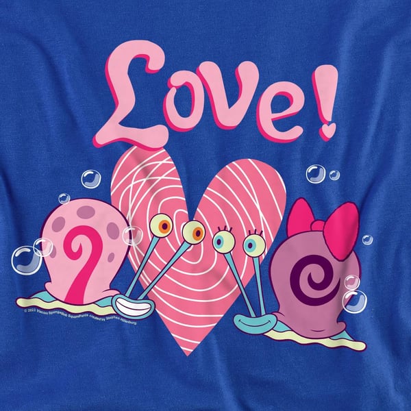 SpongeBob SquarePants Unisex Adult Valentine´s Love Gary & Snellie Sweatshirt