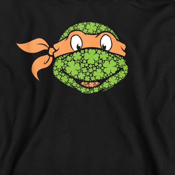 Teenage Mutant Ninja Turtles Unisex Adult Michelangelo Clover St Patricks Day Sweatshirt