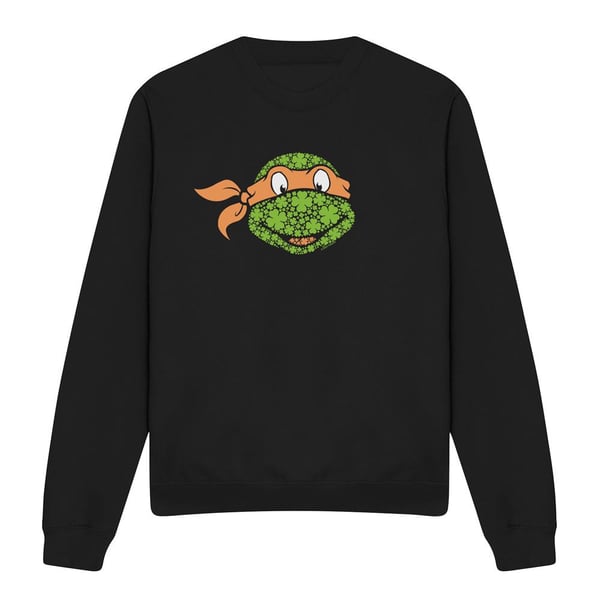 Teenage Mutant Ninja Turtles Unisex Adult Michelangelo Clover St Patricks Day Sweatshirt