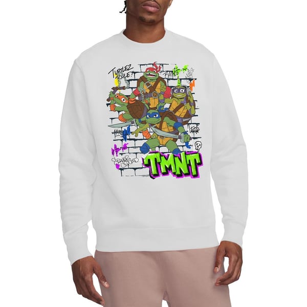 Tales of the Teenage Mutant Ninja Turtles Unisex Adult Brick Wall Poster Sweatshirt