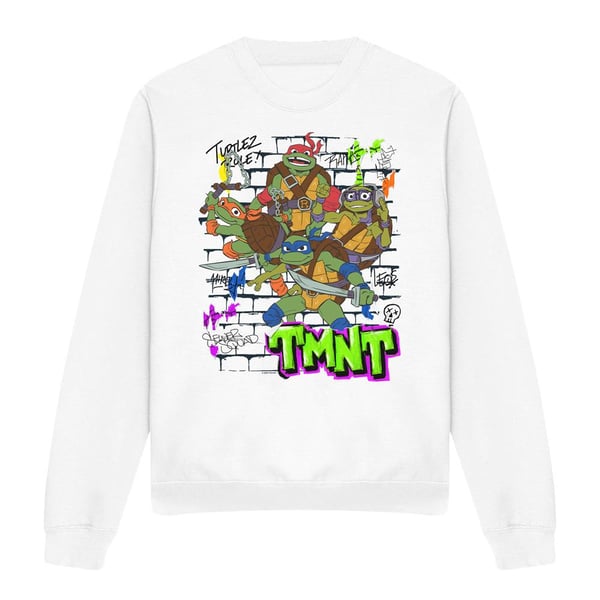 Tales of the Teenage Mutant Ninja Turtles Unisex Adult Brick Wall Poster Sweatshirt