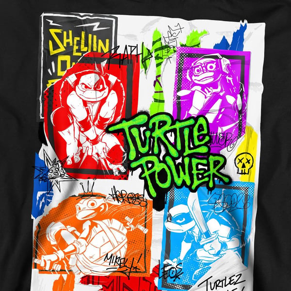 Tales of the Teenage Mutant Ninja Turtles Unisex Adult Lino Poster Sweatshirt