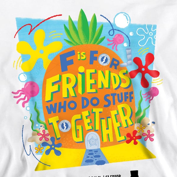 SpongeBob SquarePants Unisex Adult Friends Pineapple Sweatshirt