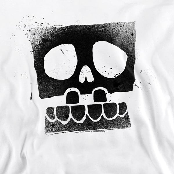 SpongeBob SquarePants Unisex Adult Skull Spray Sweatshirt