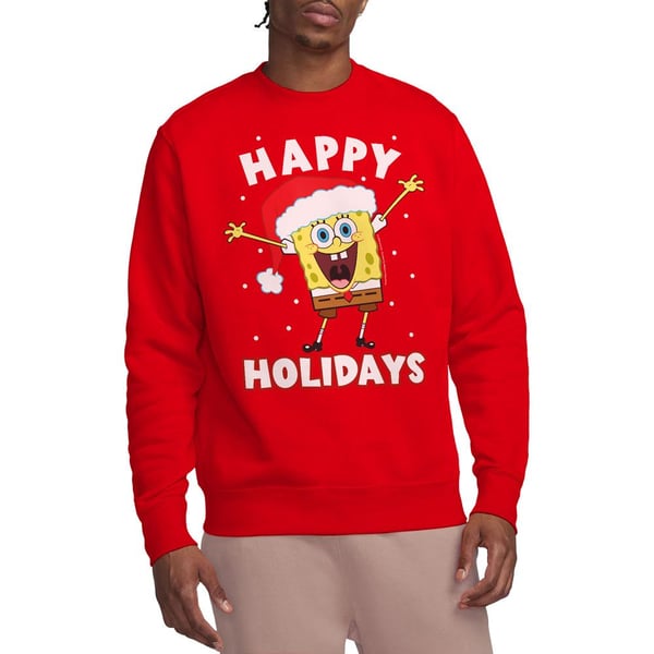 SpongeBob SquarePants Unisex Adult Happy Holidays Christmas Sweatshirt