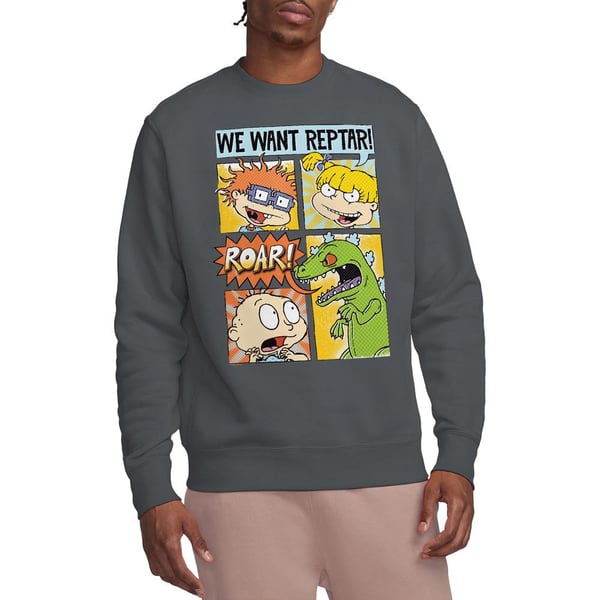Rugrats Unisex Adult We Want Reptar! Comic Sweatshirt