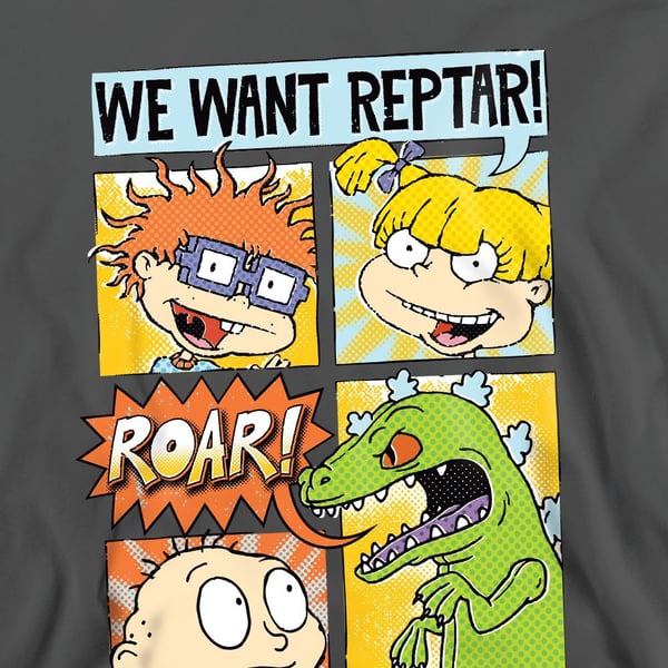 Rugrats Unisex Adult We Want Reptar! Comic Sweatshirt