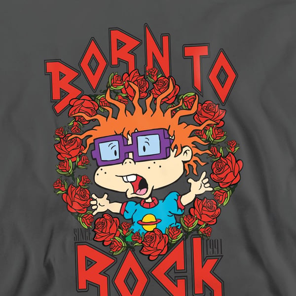 Rugrats Unisex Adult Chucky Was Born To Rock Sweatshirt