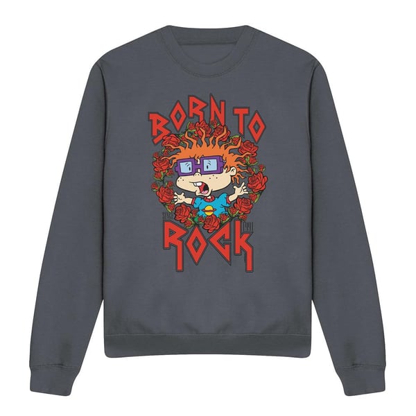 Rugrats Unisex Adult Chucky Was Born To Rock Sweatshirt