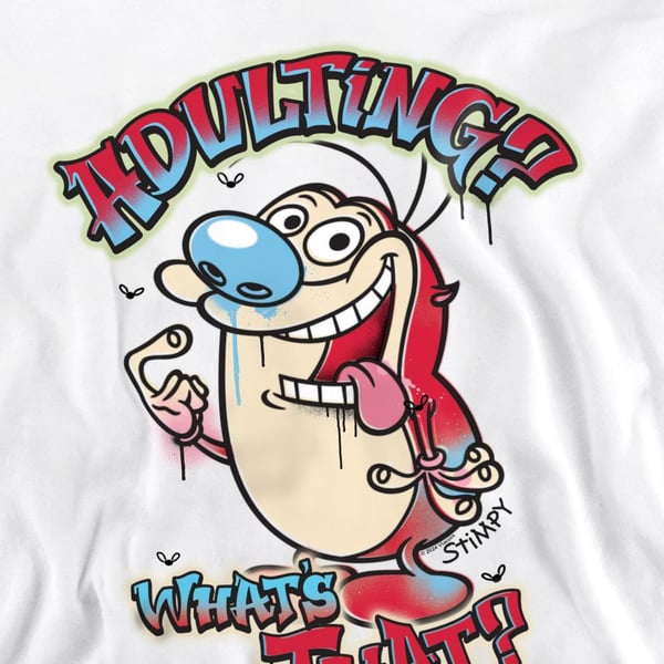 Ren & Stimpy Unisex Adult Adulting Whats That? Sweatshirt