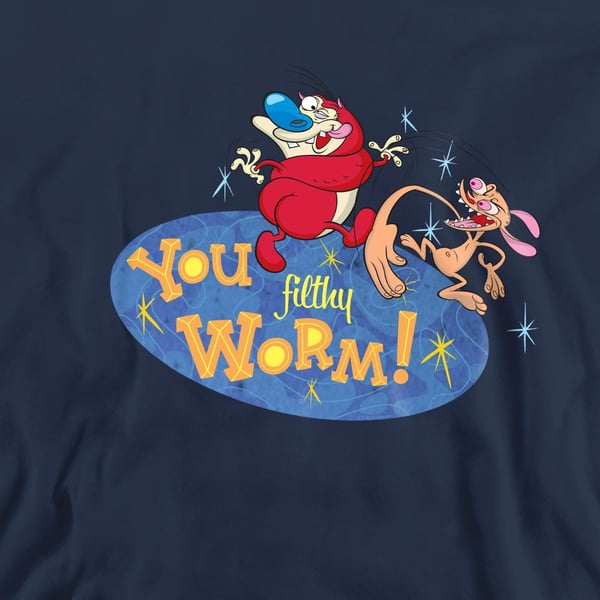 Ren & Stimpy Unisex Adult You Filthy Worm! Sweatshirt