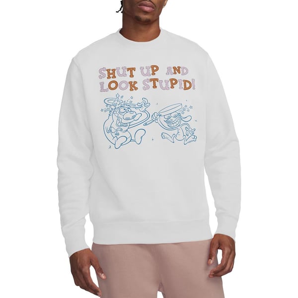 Ren & Stimpy Unisex Adult Shut Up And Look Stupid! Sweatshirt