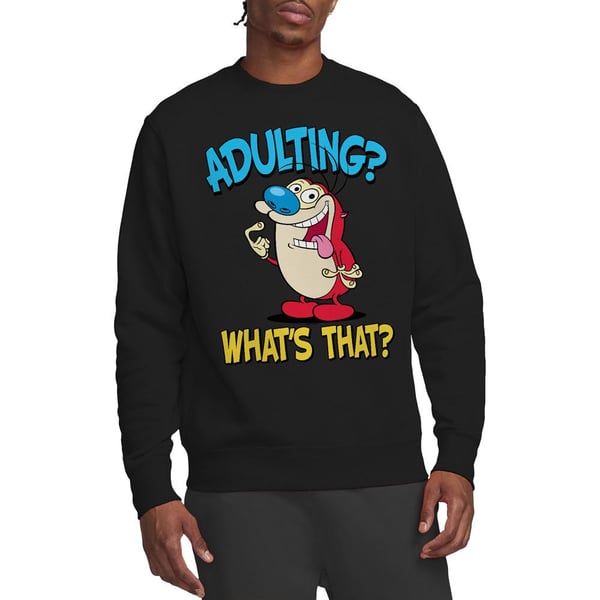 Ren & Stimpy Unisex Adult Adulting 2 Sweatshirt