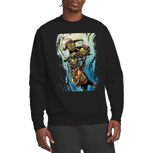 Teenage Mutant Ninja Turtles Unisex Adult Cool Rainbow Warriors Sweatshirt