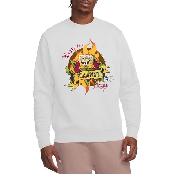 SpongeBob SquarePants Unisex Adult Liar Liar Pants On Fire Sweatshirt