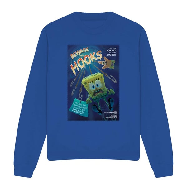 SpongeBob SquarePants Unisex Adult Beware The Hooks Sweatshirt