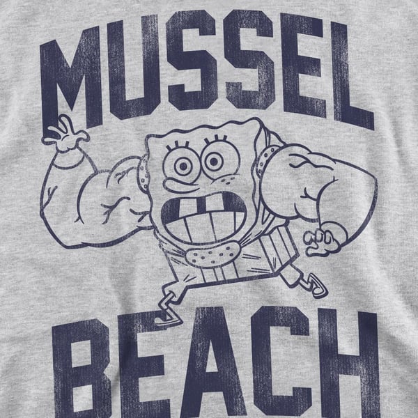 SpongeBob SquarePants Unisex Adult Mussle Beach Lifting Team Sweatshirt